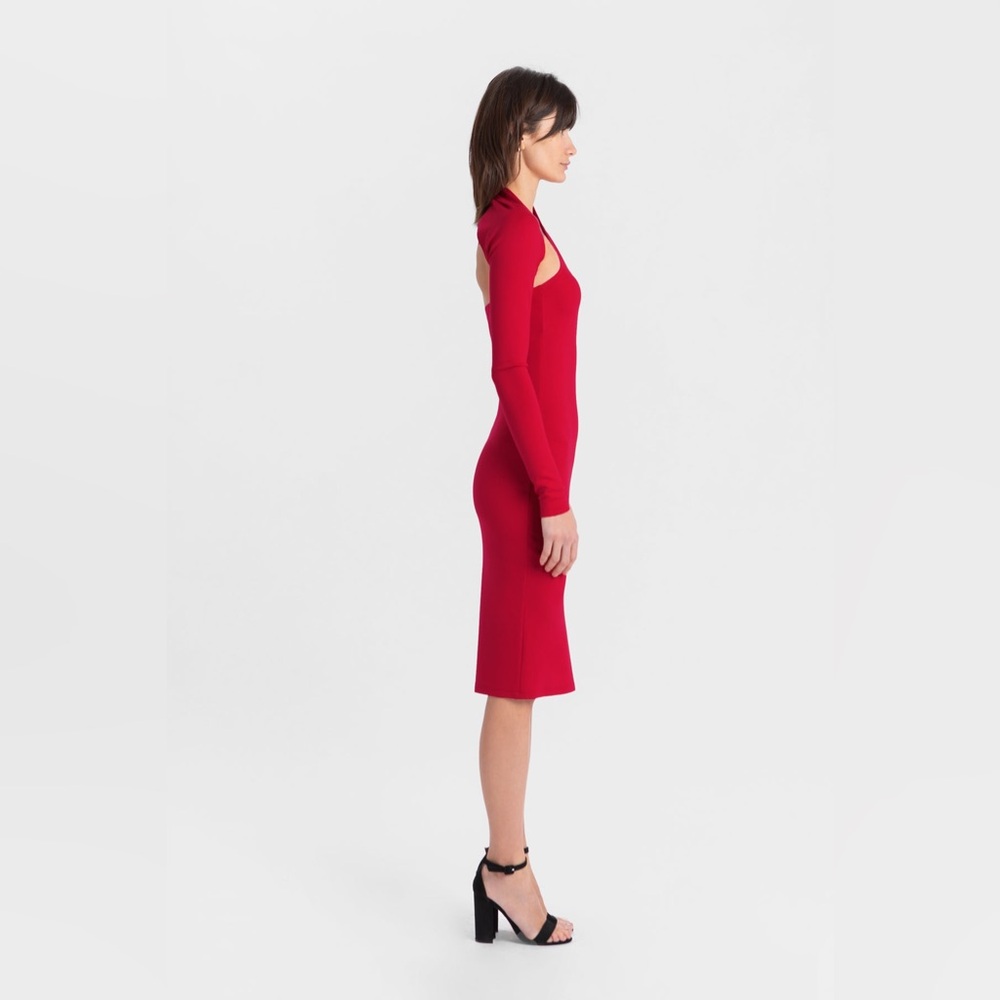 MARELLA One Shoulder Red Dress - Picture 3 of 12